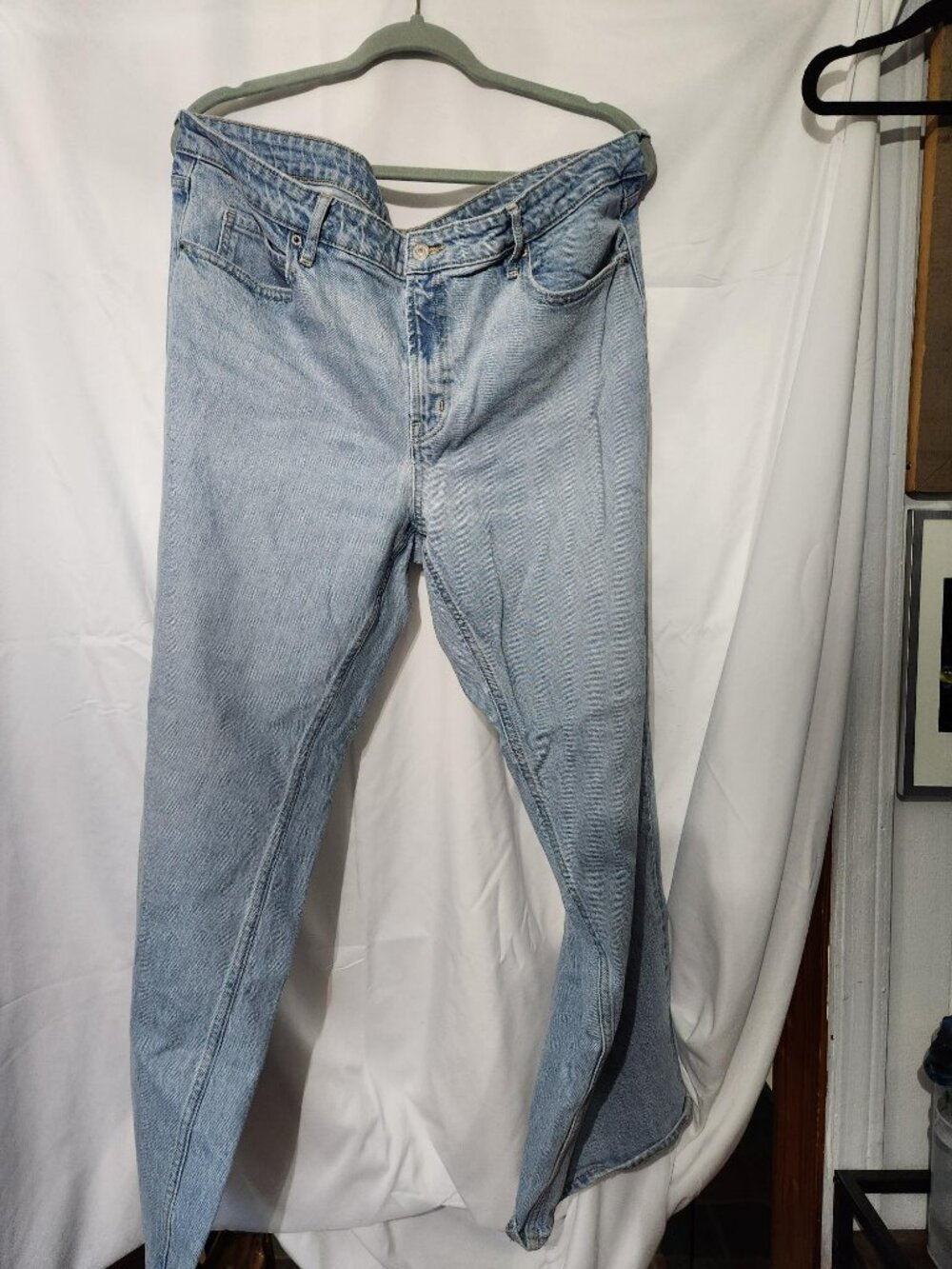 Old Navy Wide Leg Jeans Size 16 Light Wash 90s Y2K Denim $30 Pay in 4 interest-f